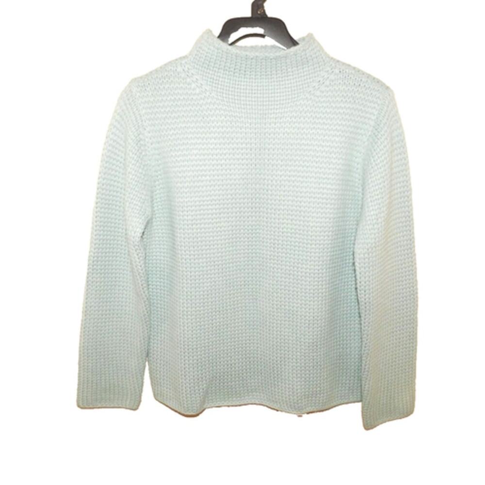 New York & Co. Women's Long Sleeve Mint Green Funnel Neck Sweater Size XL